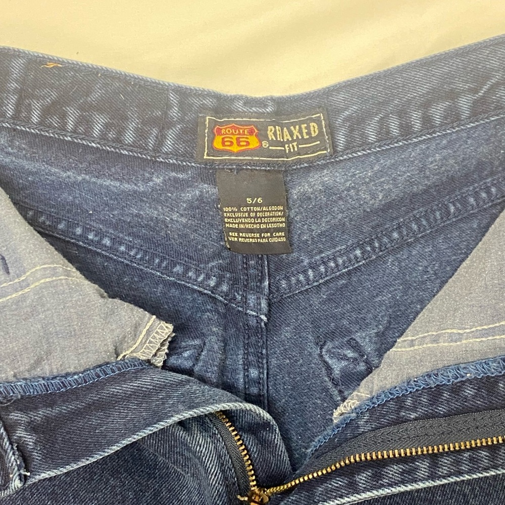 Route 66 Navy Blue Jean Shorts Women's Size 5/6 High Waisted Relaxed Fit - Picture 7 of 8